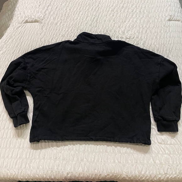🌟 AllFenix Black Half Zip Drawstring Pullover Size Large | Athleisure Hoodie - Picture 8 of 13